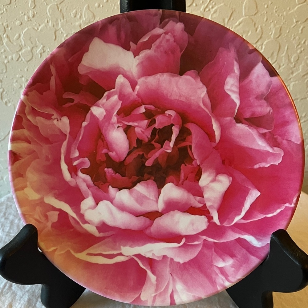 Kate Spade: Pink Floral Appetizer Decorative Plate- Plastic-